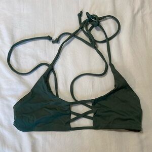 Forest green bikini top small